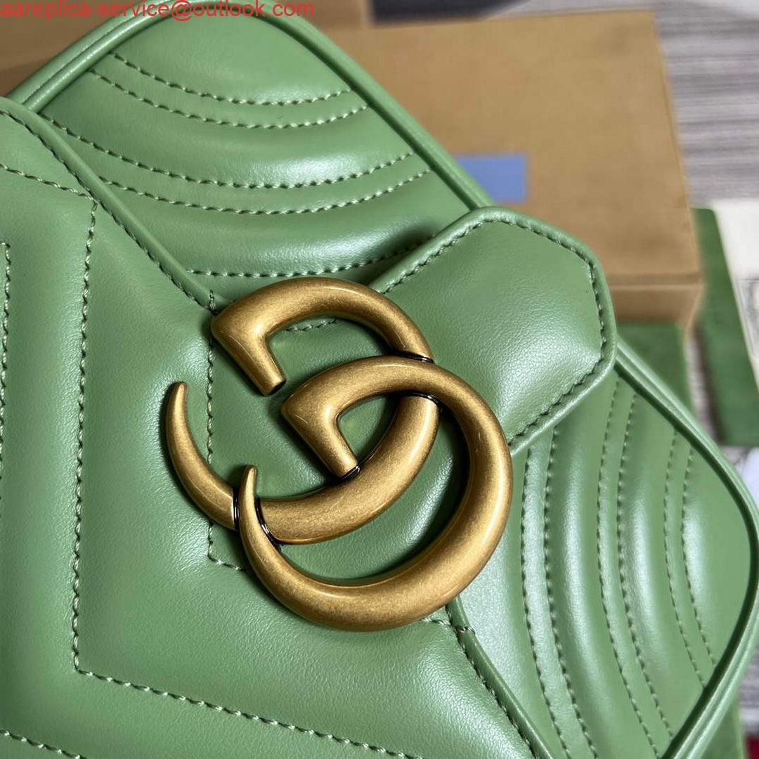 Gucci 739682 GG Marmont Matelassé mini tote bag Light green