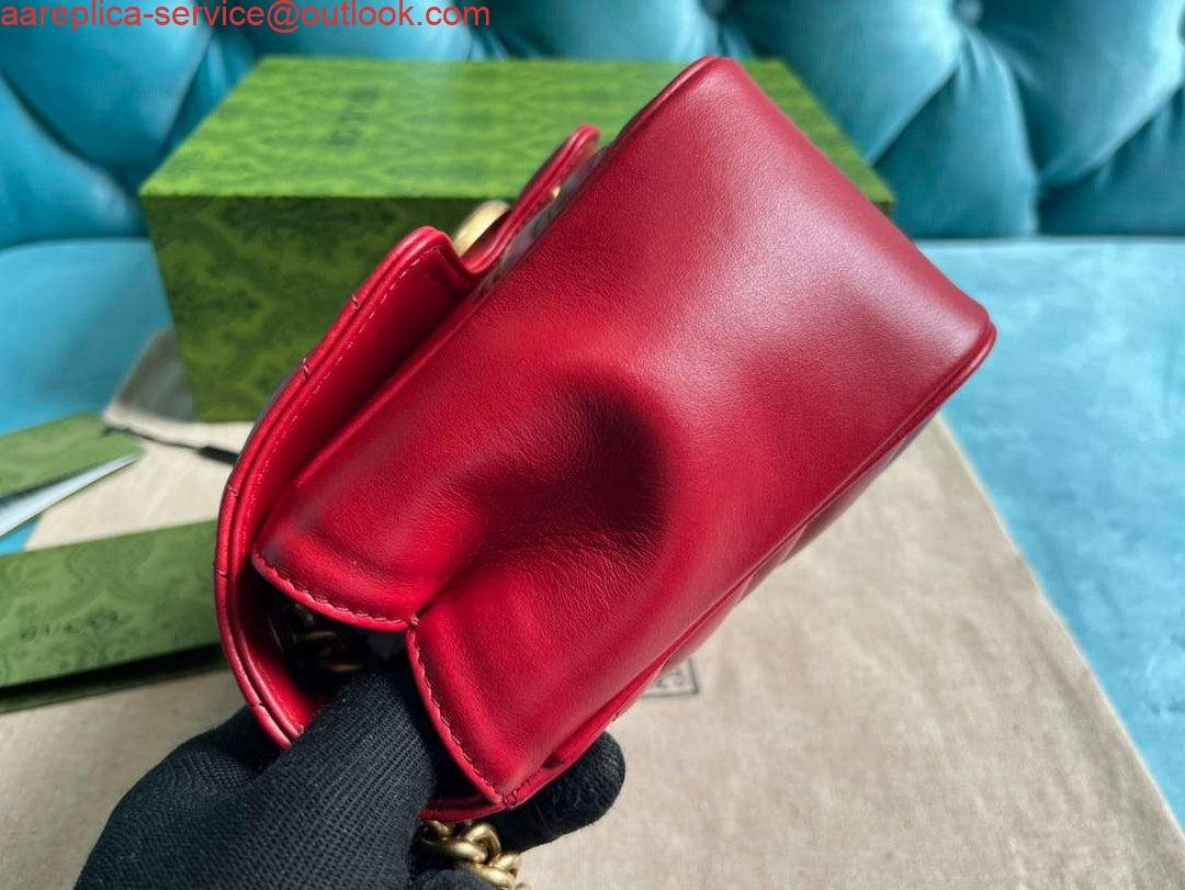 Gucci 739682 GG Marmont Matelassé mini tote bag Red