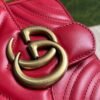 Gucci 739682 GG Marmont Matelassé mini tote bag Red