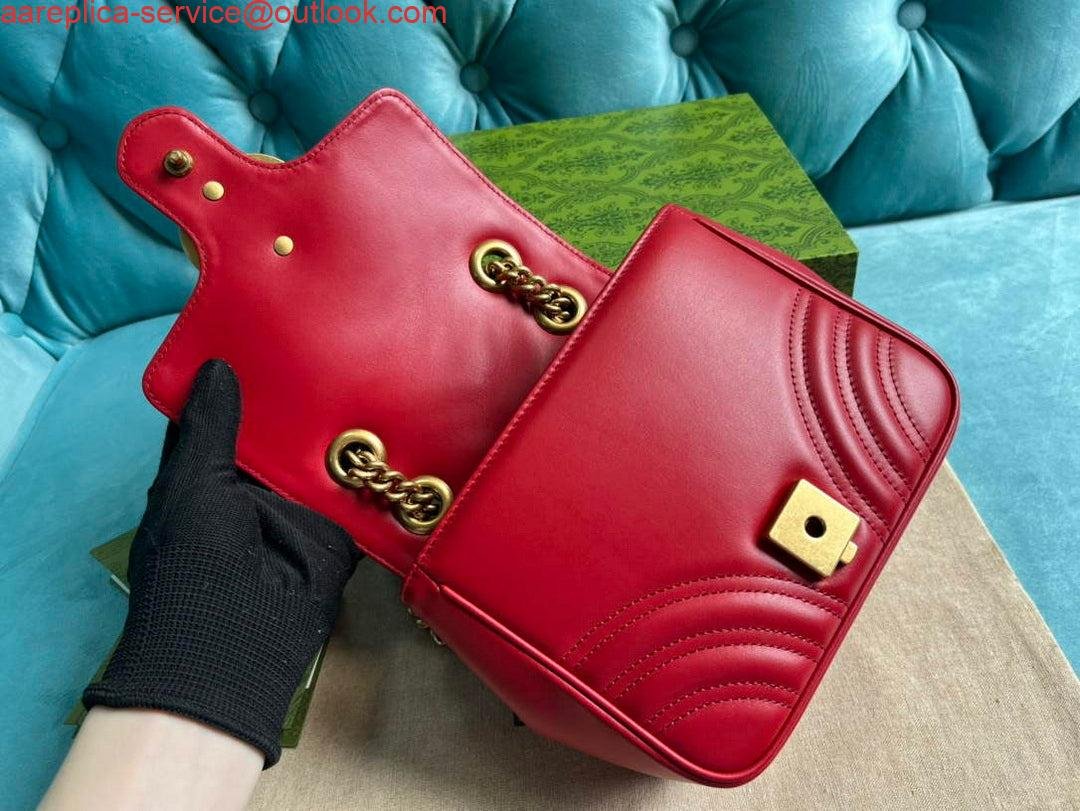 Gucci 739682 GG Marmont Matelassé mini tote bag Red