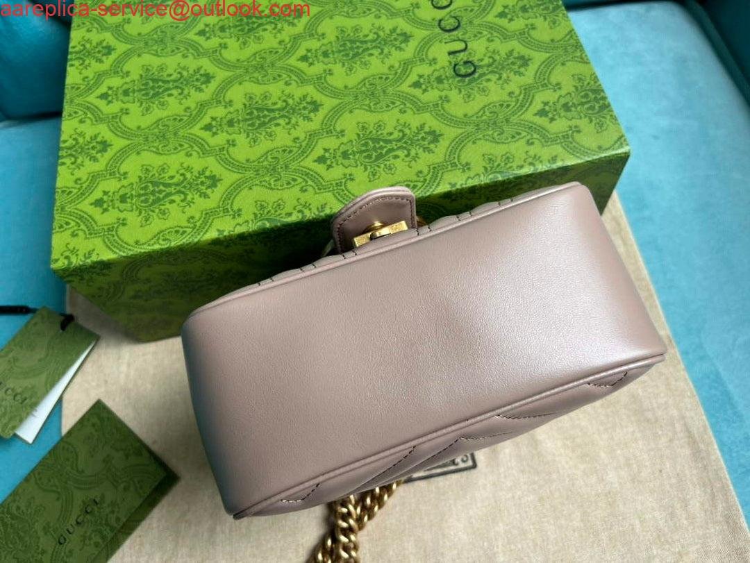 Gucci 739682 GG Marmont Matelassé mini tote bag milk tea