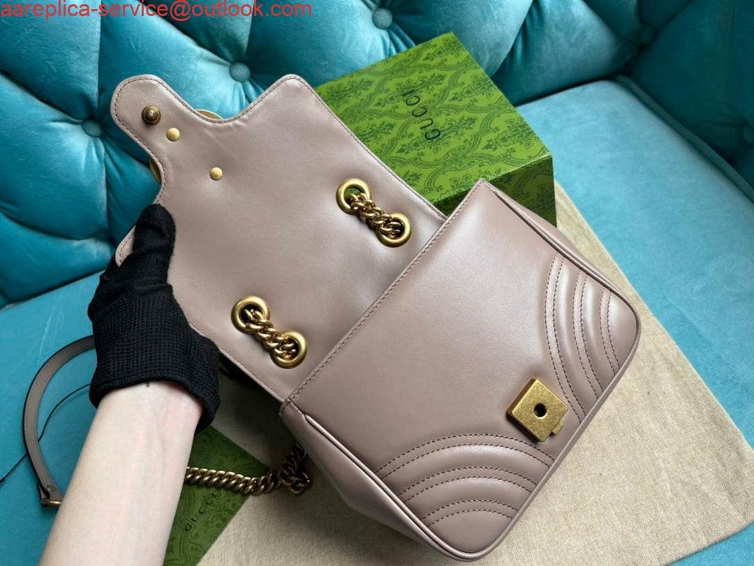 Gucci 739682 GG Marmont Matelassé mini tote bag milk tea