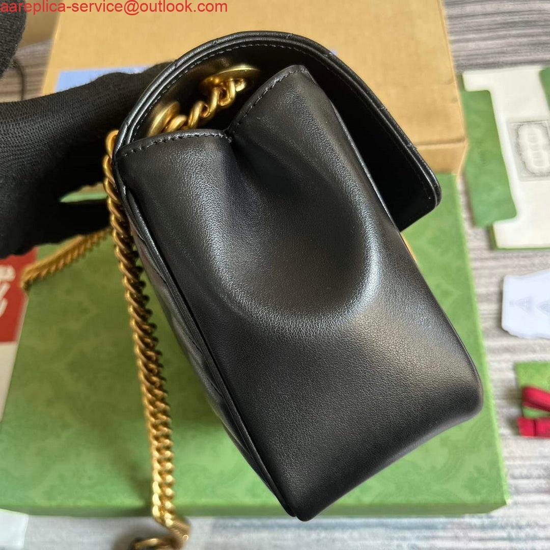 Gucci 739682 GG Marmont Matelassé mini tote bag Black