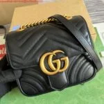 Gucci 739682 GG Marmont Matelassé mini tote bag Black