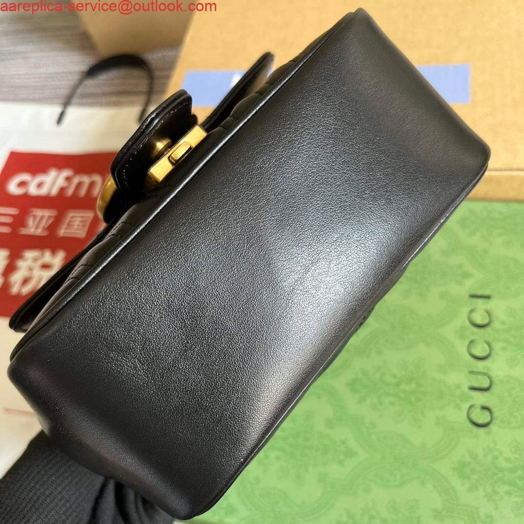 Gucci 739682 GG Marmont Matelassé mini tote bag Black