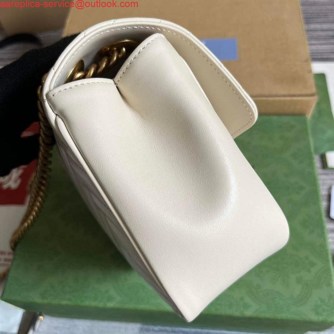 Gucci 739682 GG Marmont Matelassé mini tote bag White