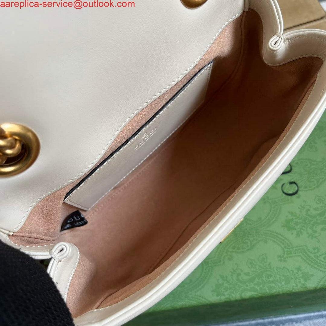 Gucci 739682 GG Marmont Matelassé mini tote bag White