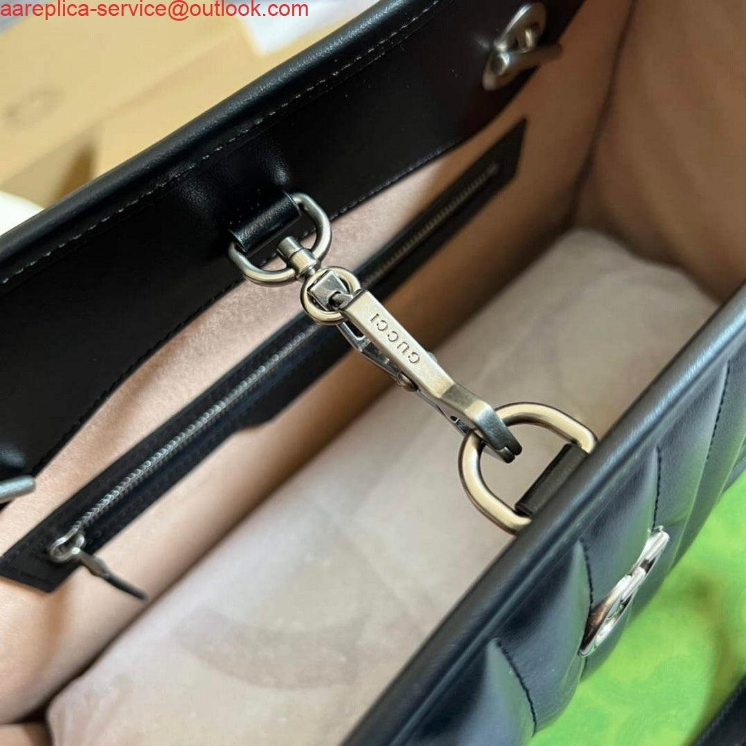 Gucci 675796 GG Marmont medium tote bag Black