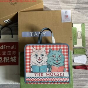 Replica Gucci 659983 GG Multicolour Small Tote Bag Blue