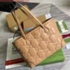 Replica Gucci 631685 GG matelassé leather medium tote Bag Beige