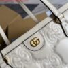Gucci 631685 GG matelassé leather medium tote Bag White