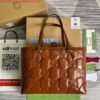 Gucci 631685 GG matelassé leather medium tote Bag Light brown