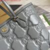 Gucci 631685 GG matelassé leather medium tote Bag Gray