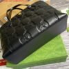 Gucci 631685 GG matelassé leather medium tote Bag Black