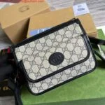 Gucci 674164 Messenger Bag With Interlocking G Blue