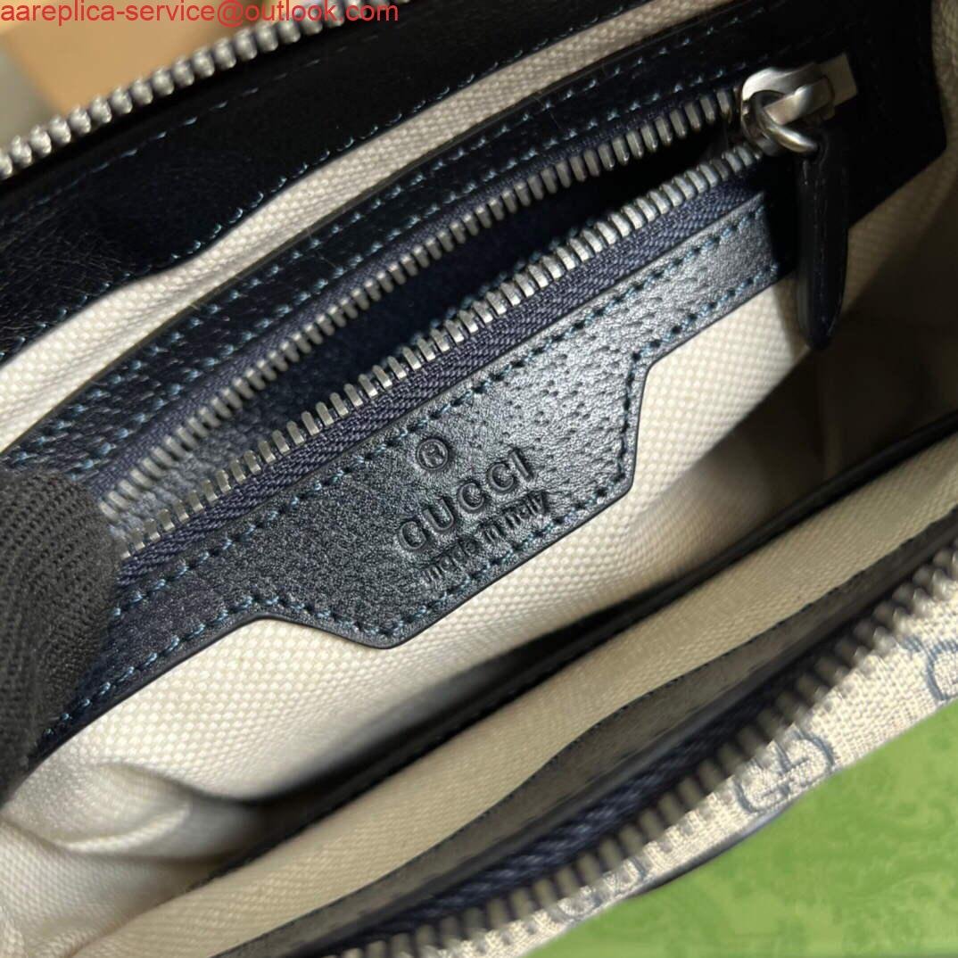 Gucci 674164 Messenger Bag With Interlocking G Blue