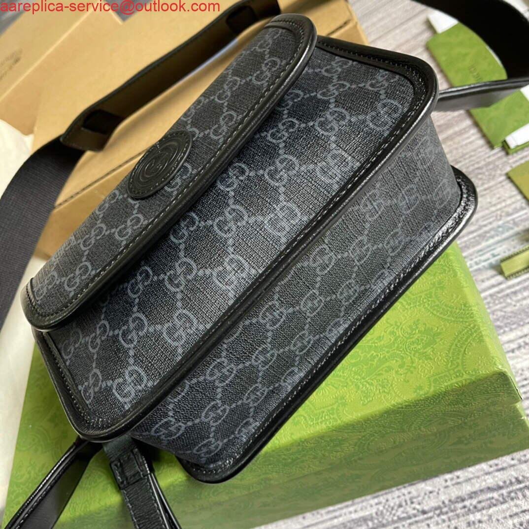 Gucci 674164 Messenger Bag With Interlocking G Black