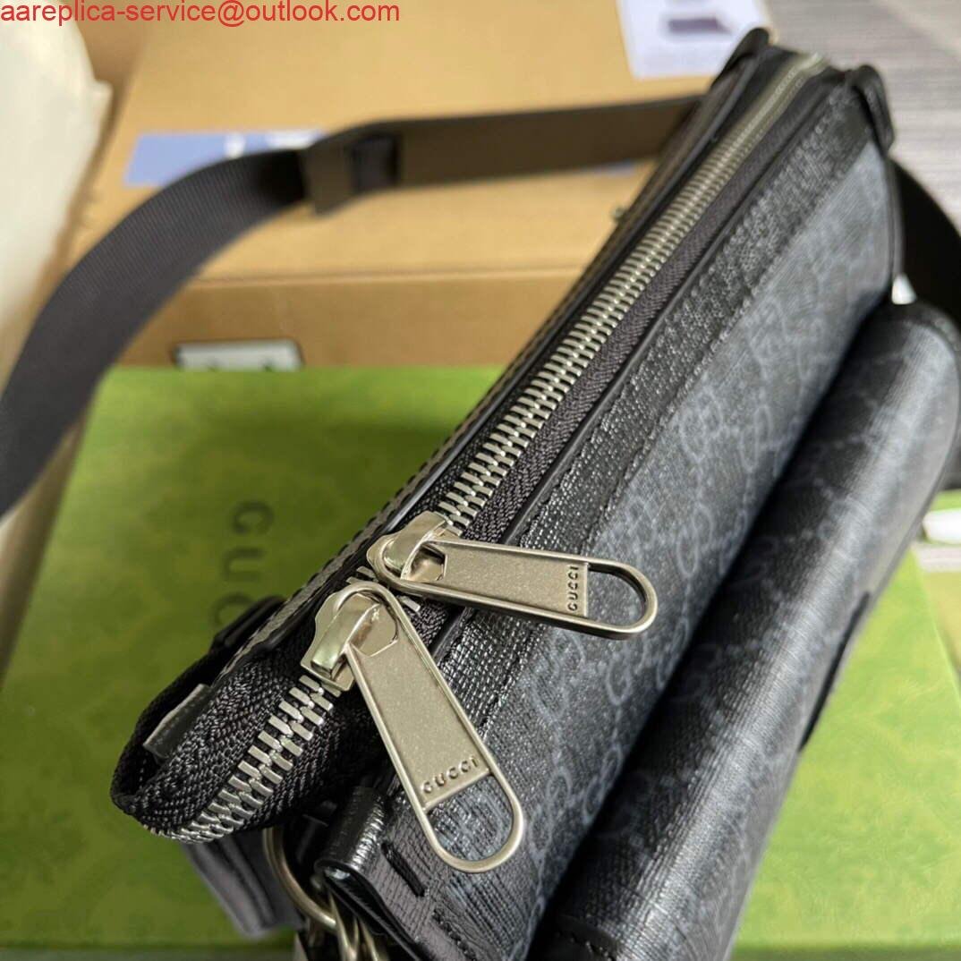 Gucci 674164 Messenger Bag With Interlocking G Black