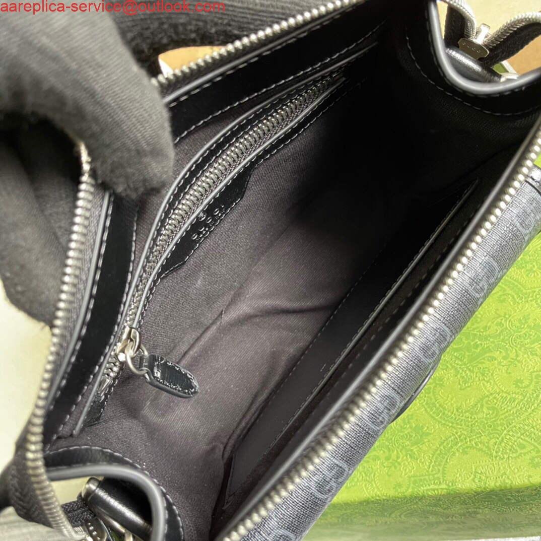 Gucci 674164 Messenger Bag With Interlocking G Black