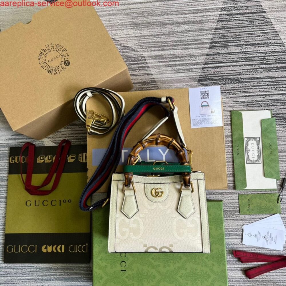 Gucci 702732 Diana Mini Tote Bag White