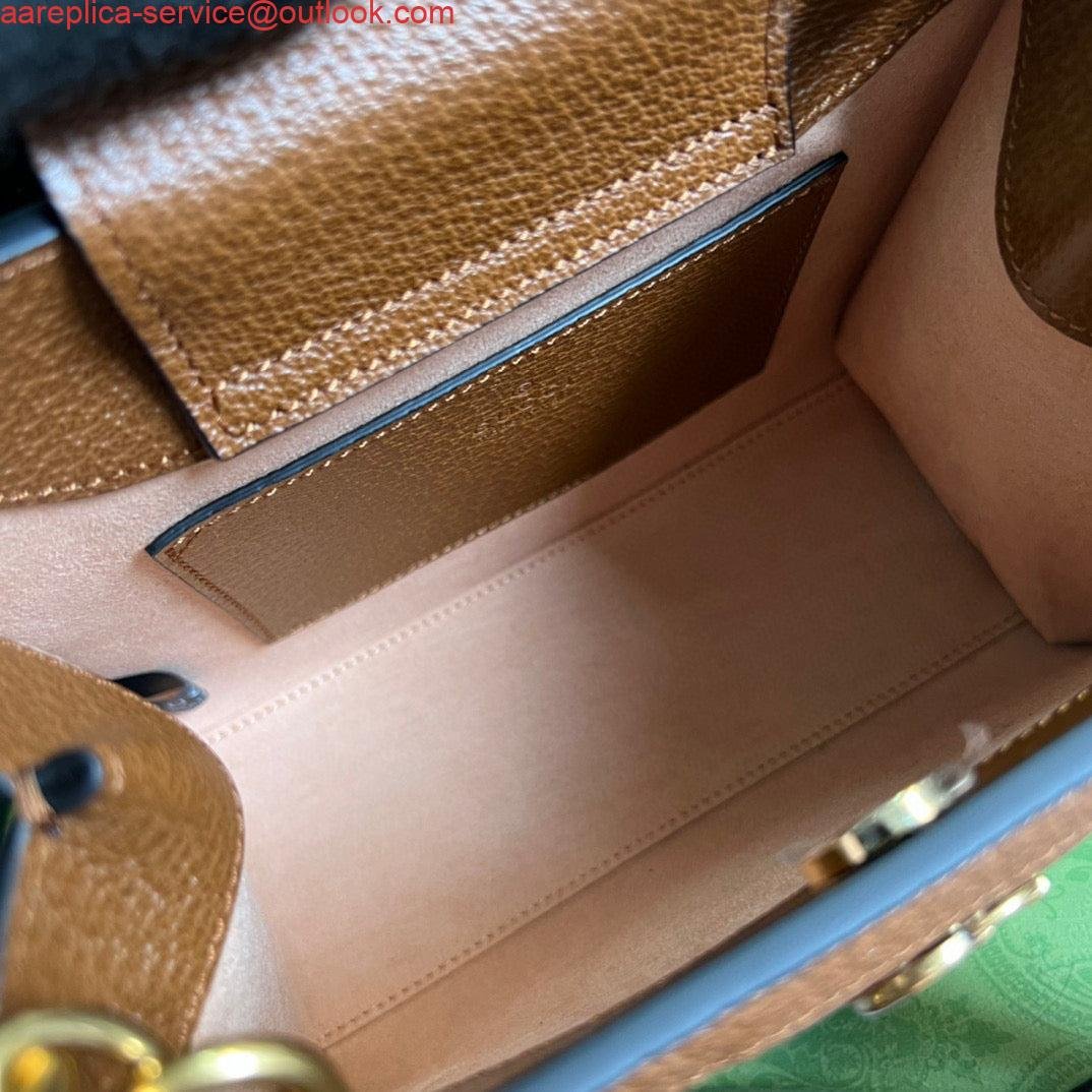 Gucci 702732 Gucci Diana Mini Tote Bag Brown leather