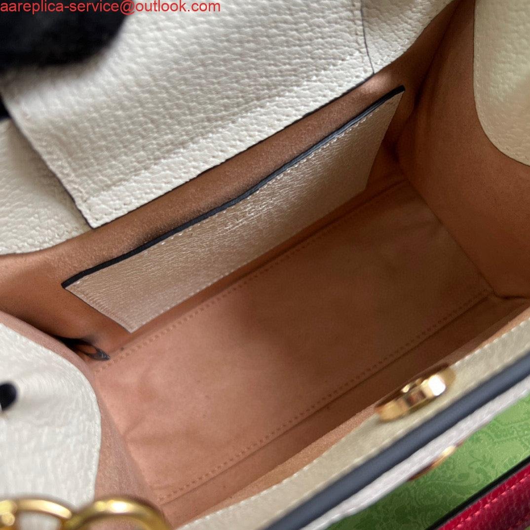 Gucci 702732 Gucci Diana Mini Tote Bag White leather