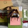 Gucci 702732 Gucci Diana Mini Tote Bag Pink leather