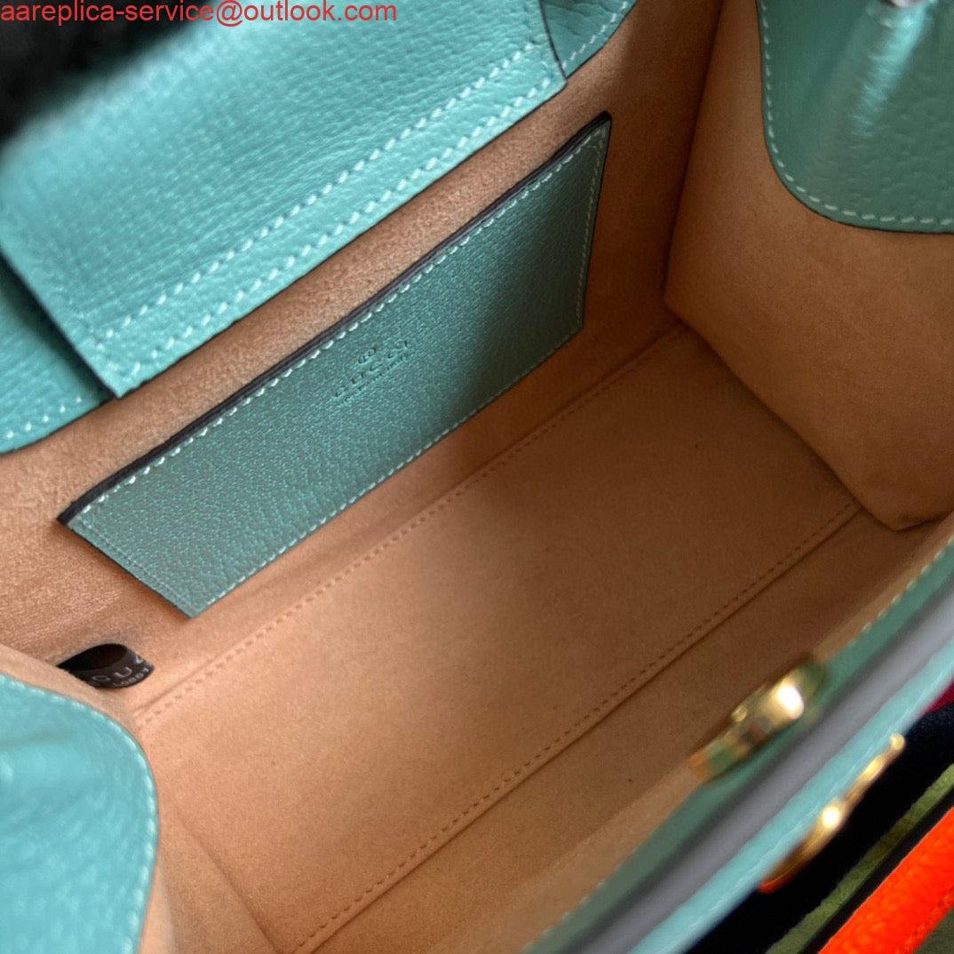 Gucci 702732 Gucci Diana Mini Tote Bag Light blue leather