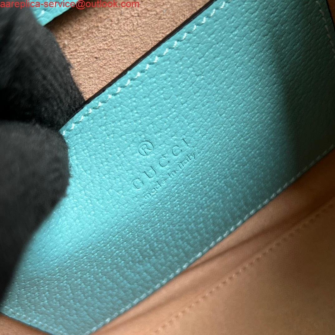 Gucci 702732 Gucci Diana Mini Tote Bag Light blue leather