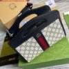 Gucci 693724 Ophidia Small Tote With Web Black
