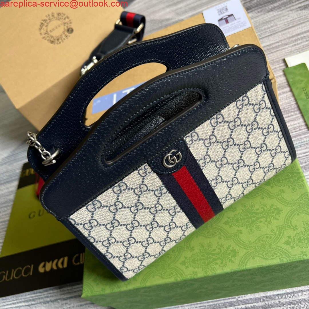 Gucci 693724 Ophidia Small Tote With Web Black