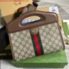 Gucci 693724 Ophidia Small Tote With Web Brown