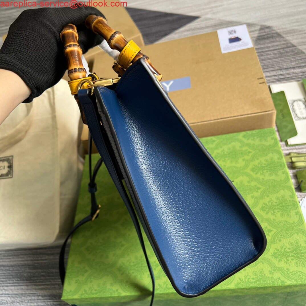 Gucci 702721 Gucci Diana Small Tote Bag Blue