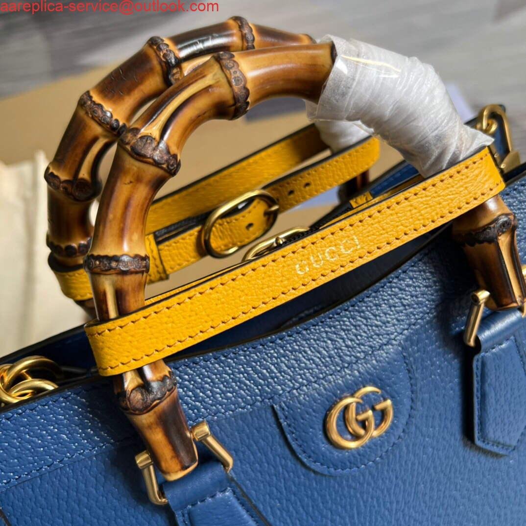 Gucci 702721 Gucci Diana Small Tote Bag Blue