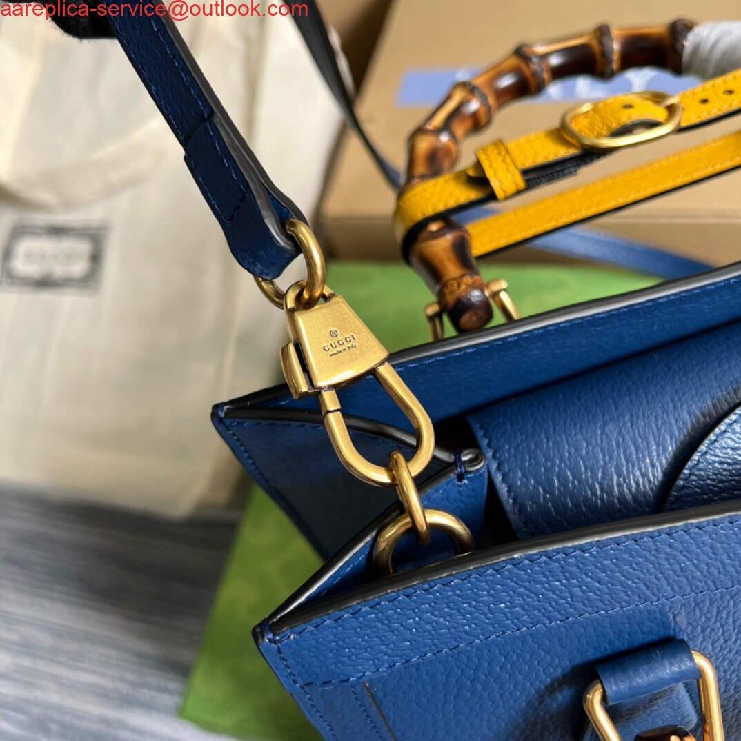 Gucci 702721 Gucci Diana Small Tote Bag Blue