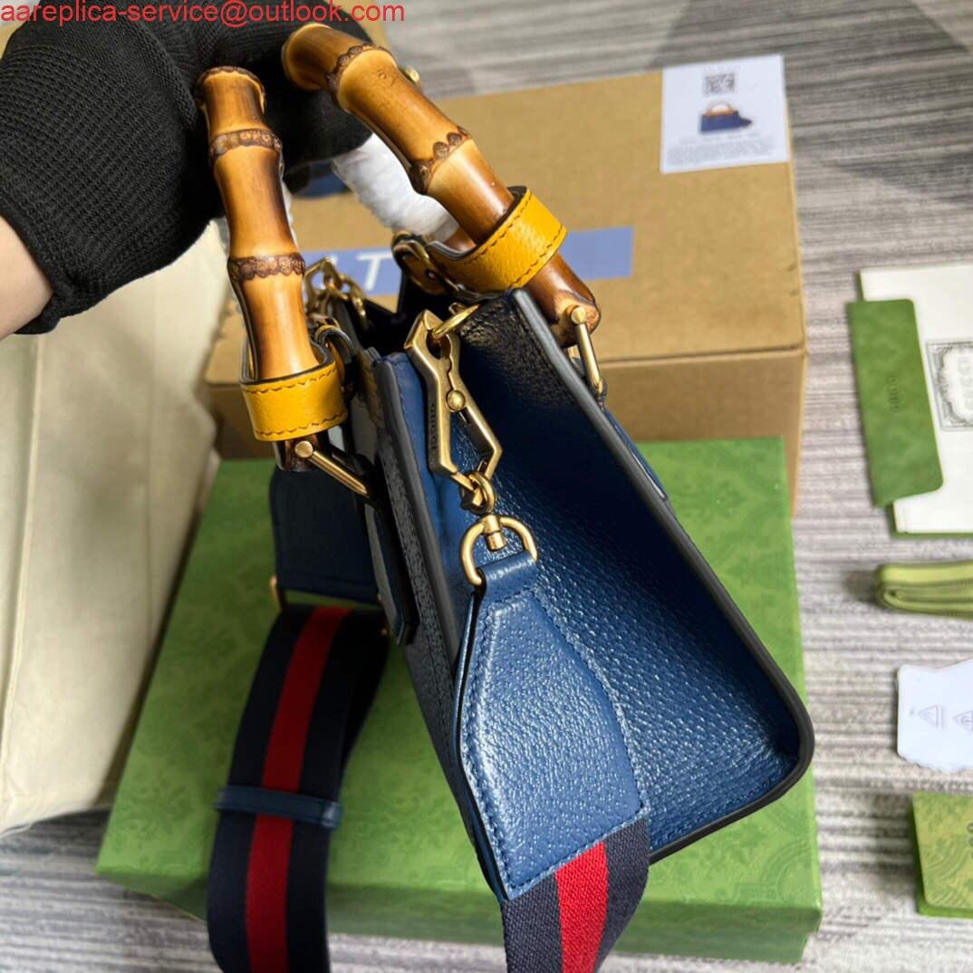 Gucci 702732 Gucci Diana Mini Tote Bag Blue