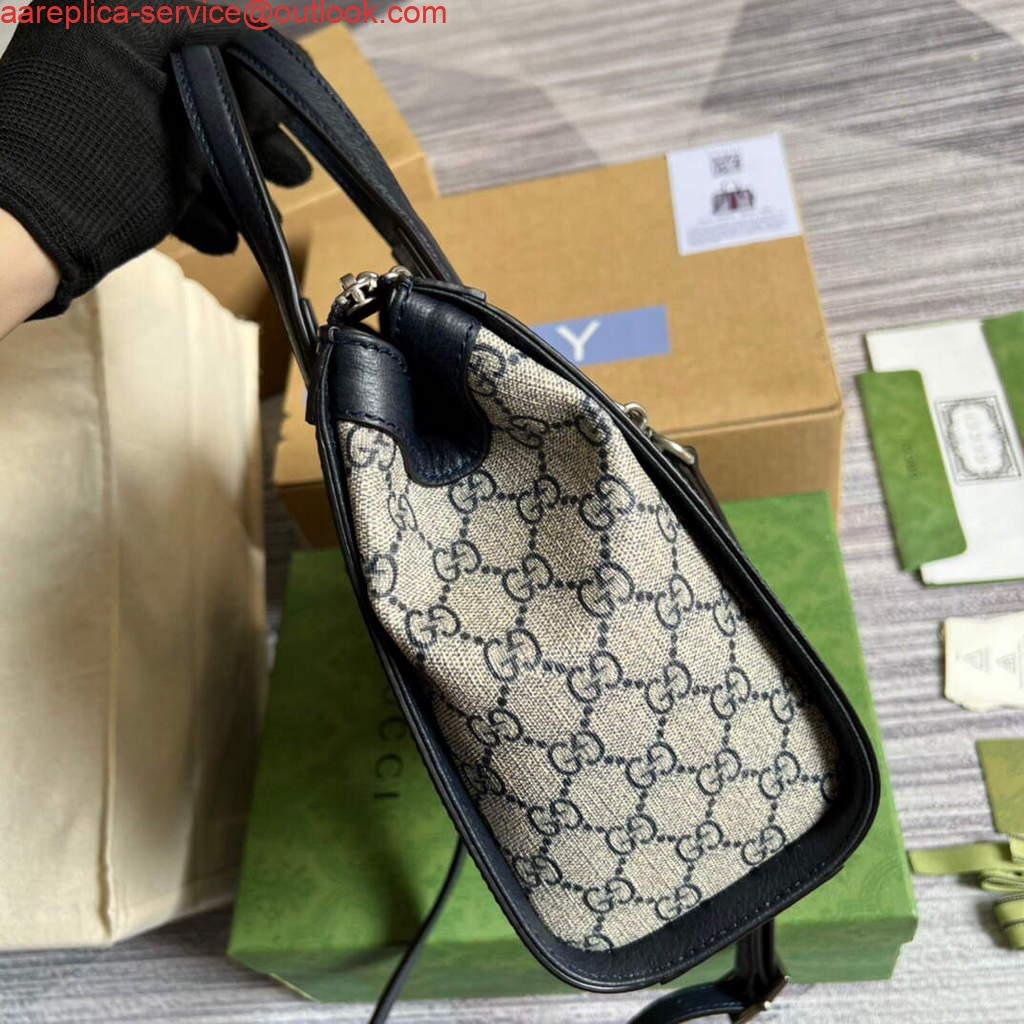 Gucci 547551 Ophidia Small GG Tote Bag Beige Blue
