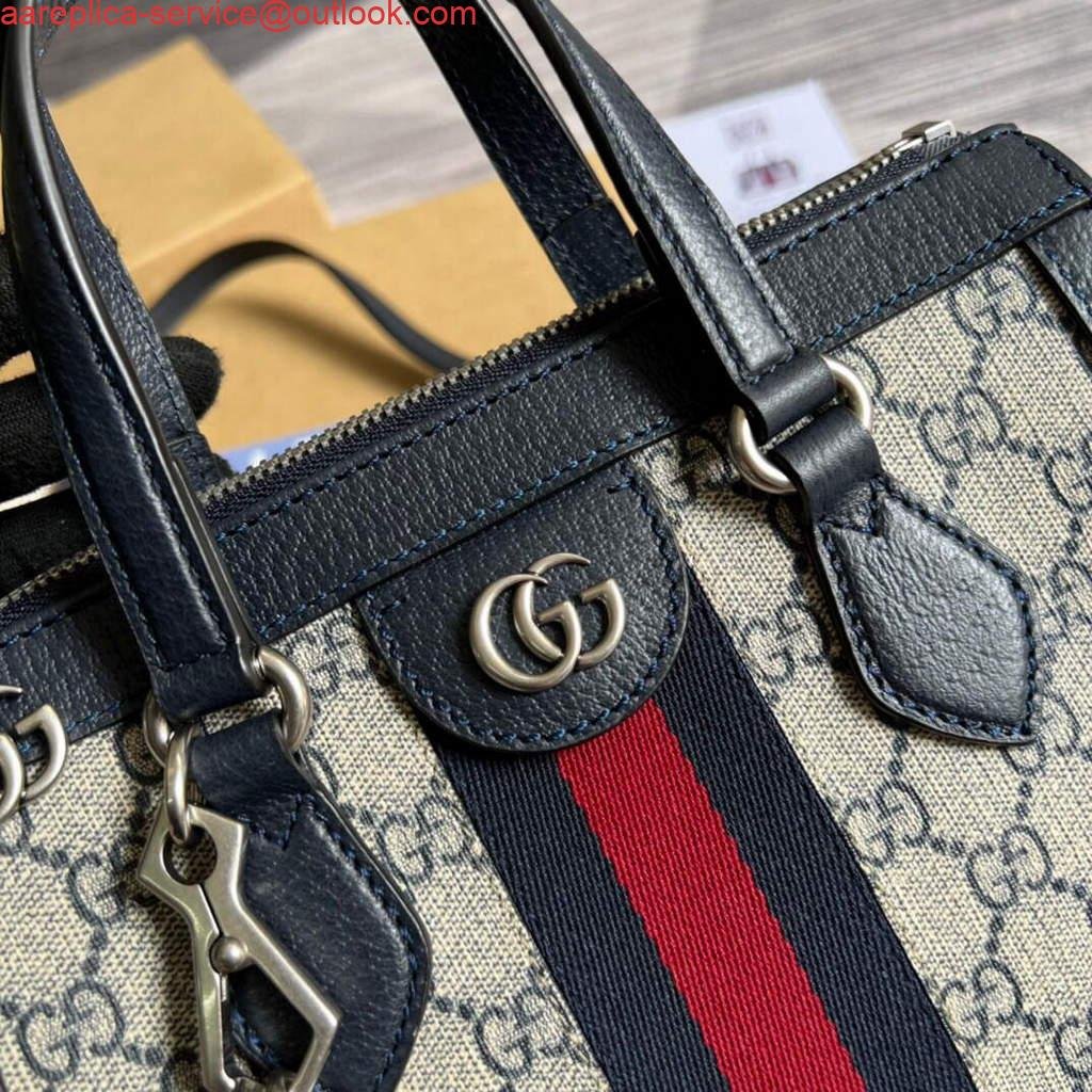 Gucci 547551 Ophidia Small GG Tote Bag Beige Blue