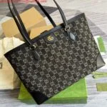 Gucci 631685 Ophidia Medium Tote With Web Black