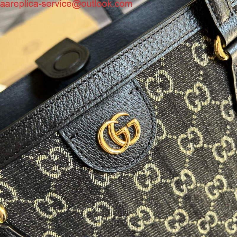 Gucci 631685 Ophidia Medium Tote With Web Black