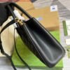 Gucci 685129 GG Jackie1961 Handbag Denim Tote Bag Black