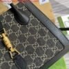 Gucci 685129 GG Jackie1961 Handbag Denim Tote Bag Black