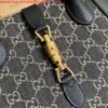Gucci 685129 GG Jackie1961 Handbag Denim Tote Bag Black