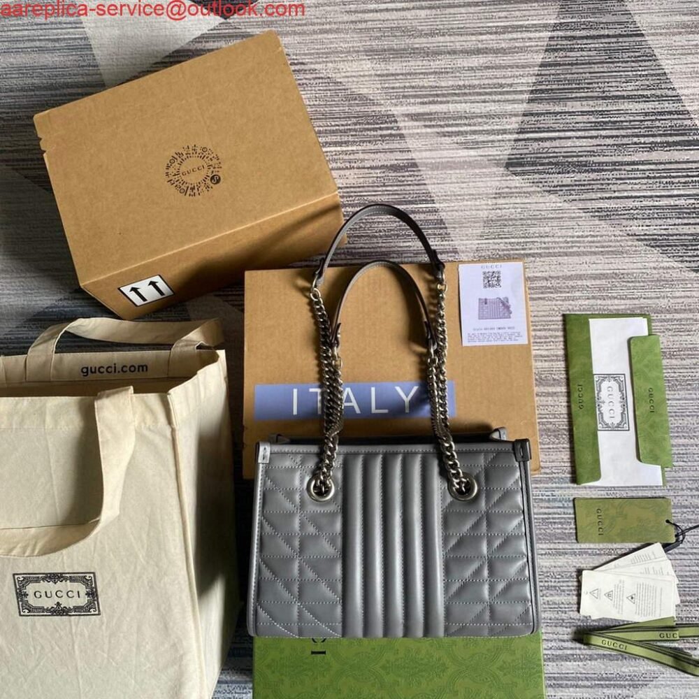 Gucci 681483 GG Marmont small tote bag Grey