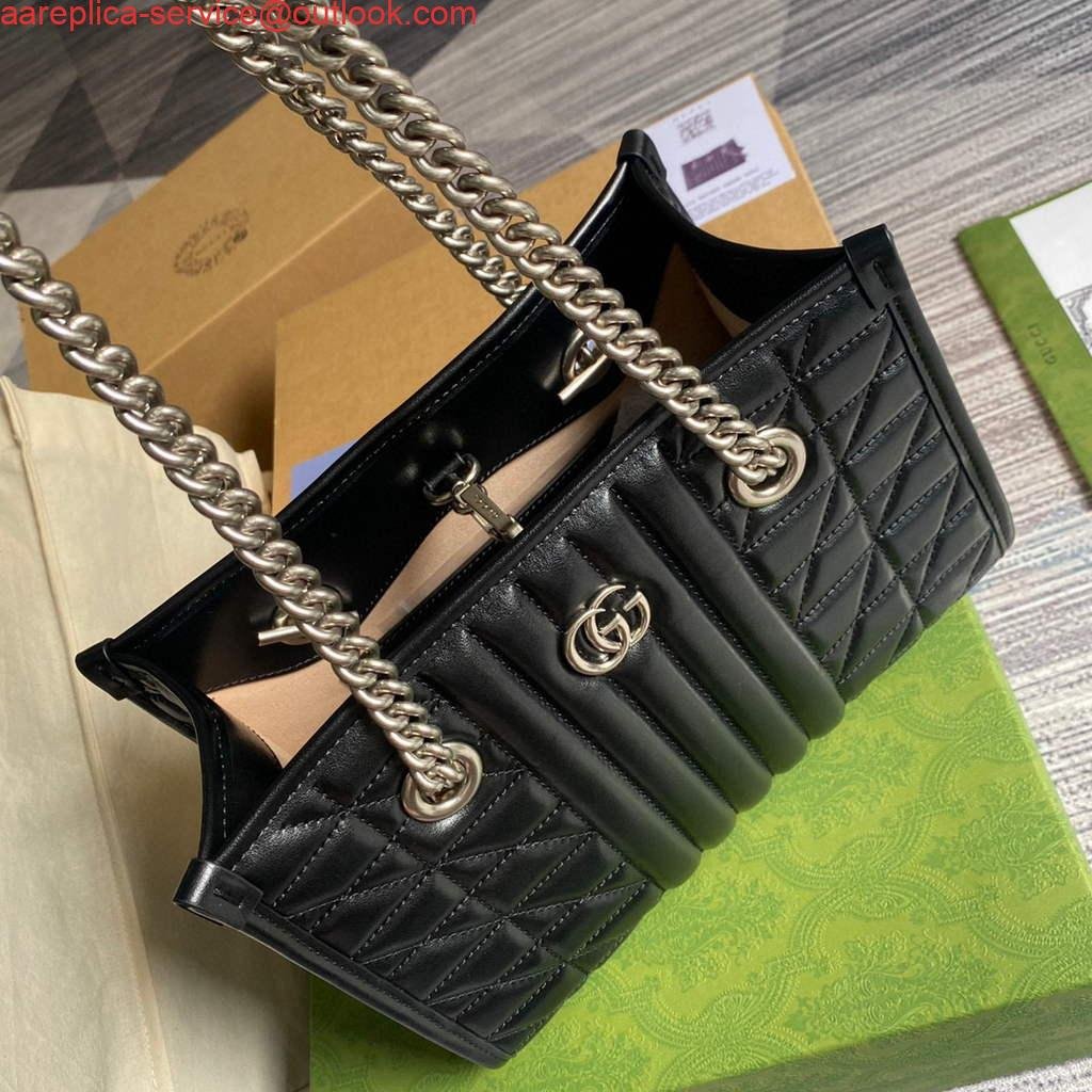 Gucci 681483 GG Marmont small tote bag Black