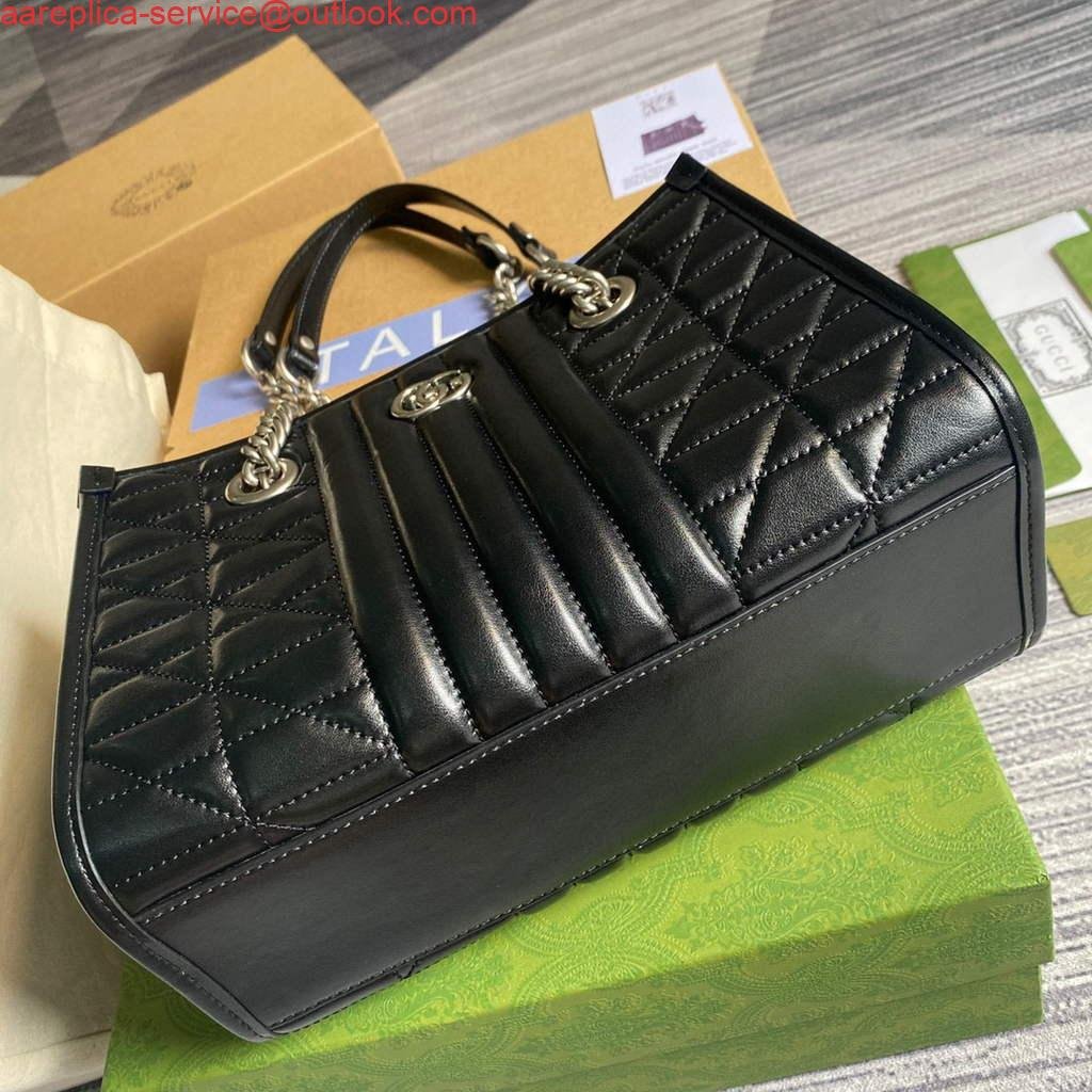 Gucci 681483 GG Marmont small tote bag Black