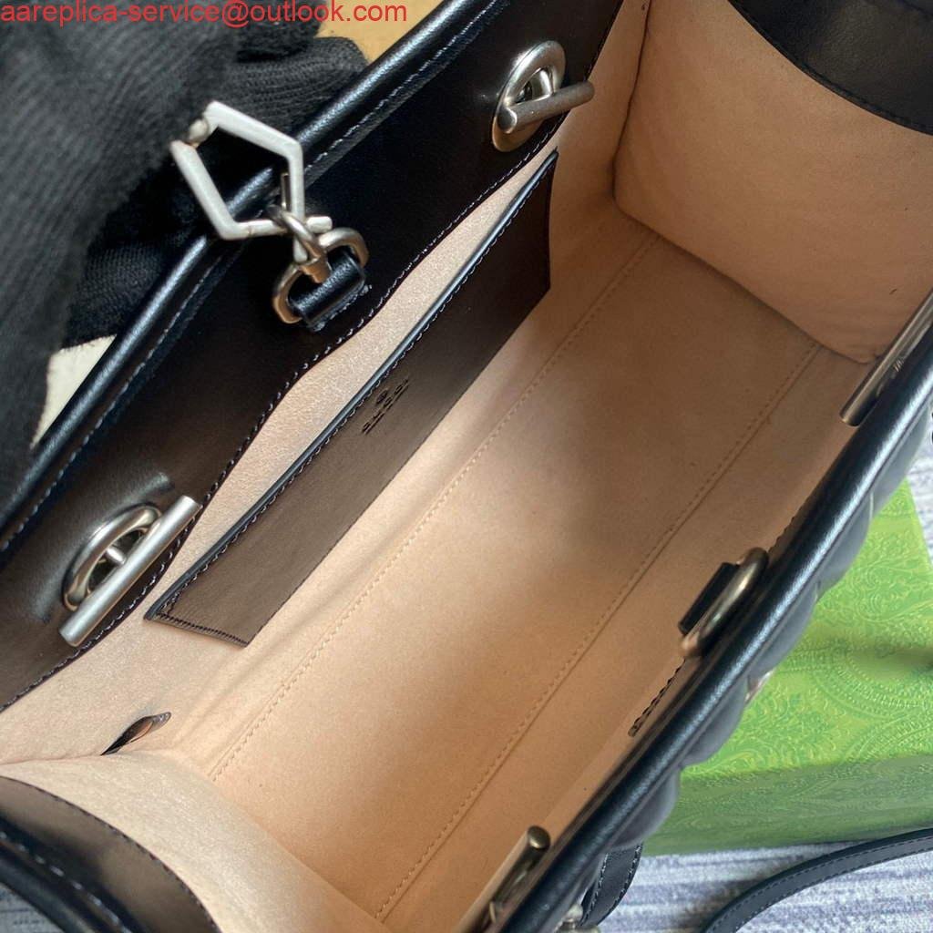 Gucci 681483 GG Marmont small tote bag Black