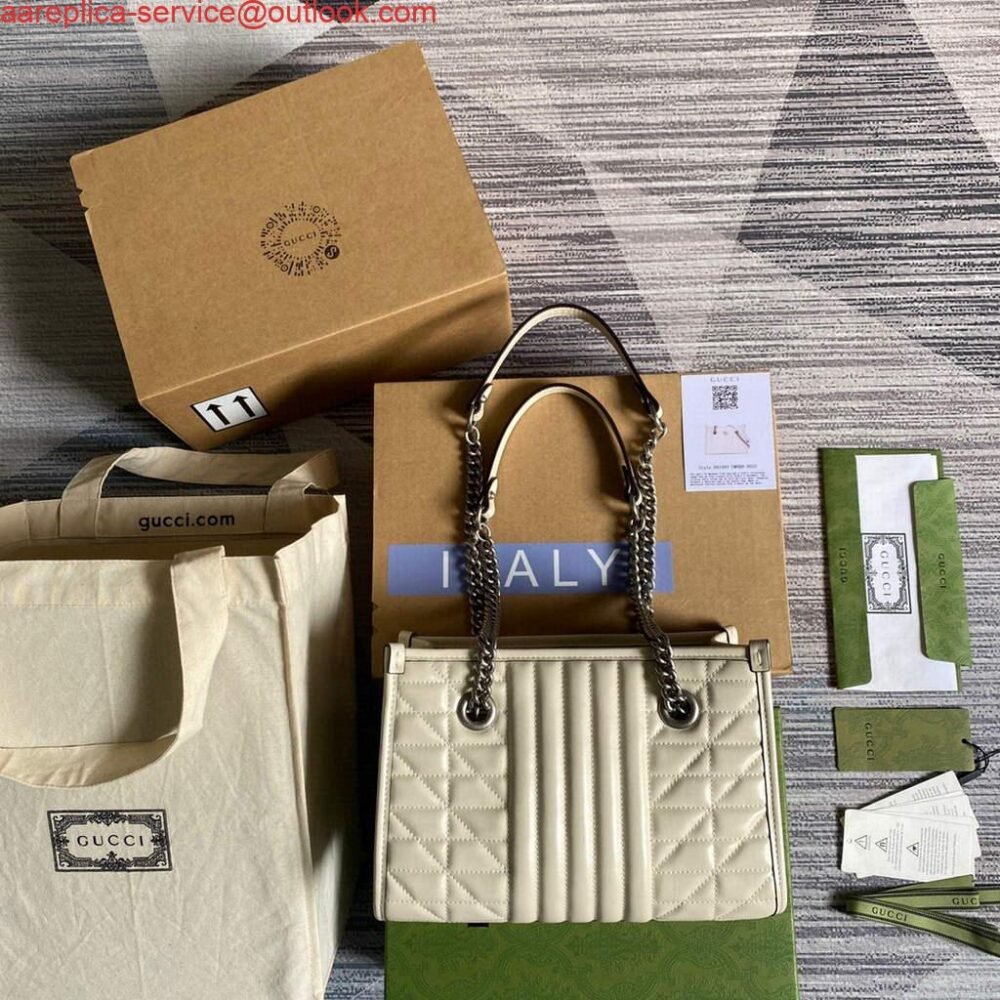 Gucci 681483 GG Marmont small tote bag Beige