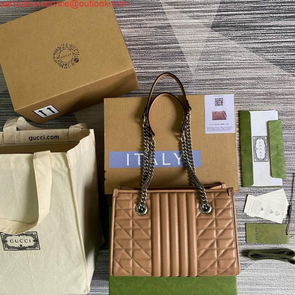 Gucci 681483 GG Marmont small tote bag Apricot