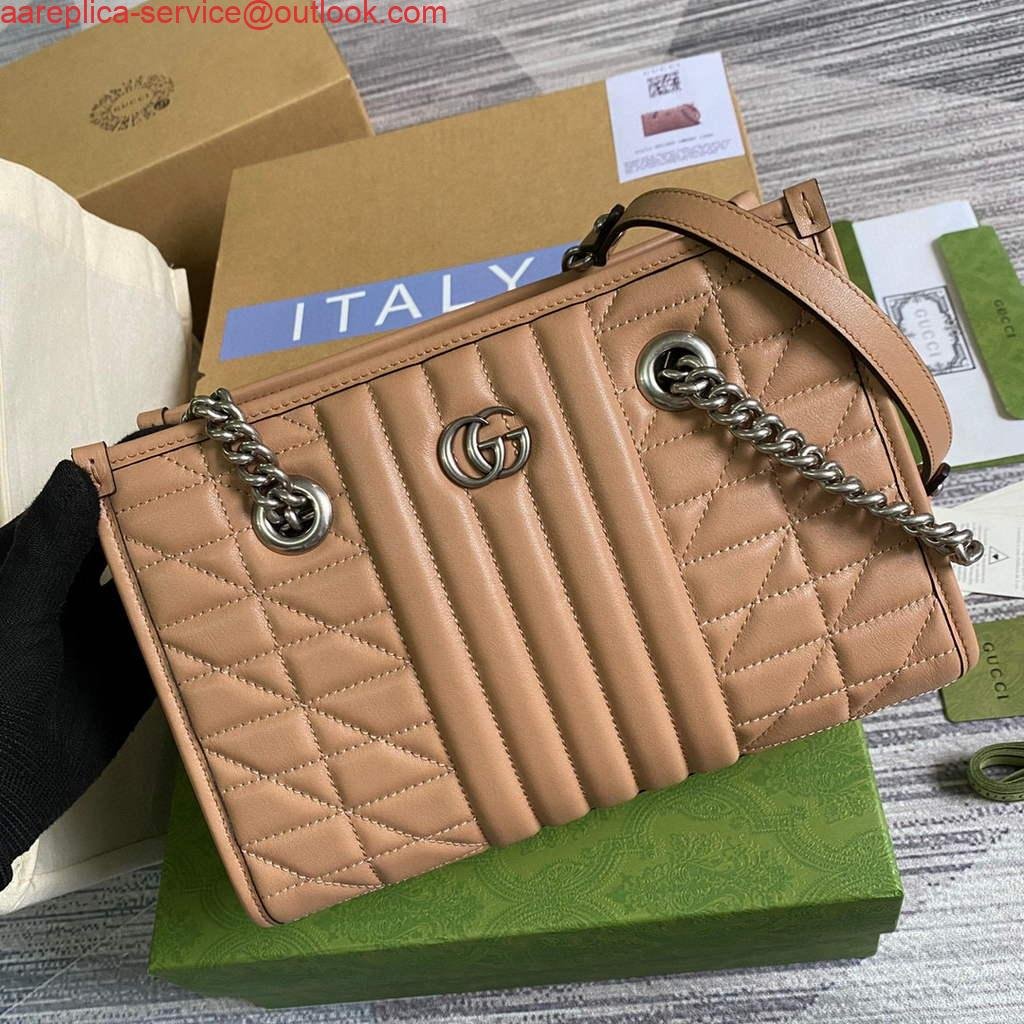 Gucci 681483 GG Marmont small tote bag Apricot